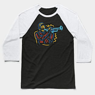 Modern Abstract Trumpet Musician Baseball T-Shirt